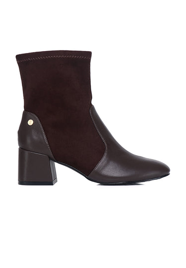 Maiwen Comfy Fit Footbed Mircofiber Leather Boots In Espresso