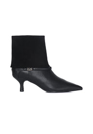 Nova Comfy Fit Footbed Microfiber Leather Boots In Black