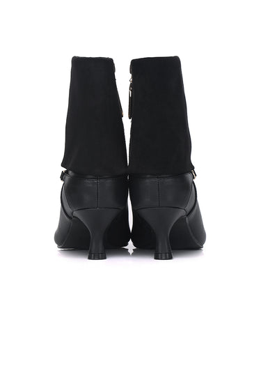 Nova Comfy Fit Footbed Microfiber Leather Boots In Black