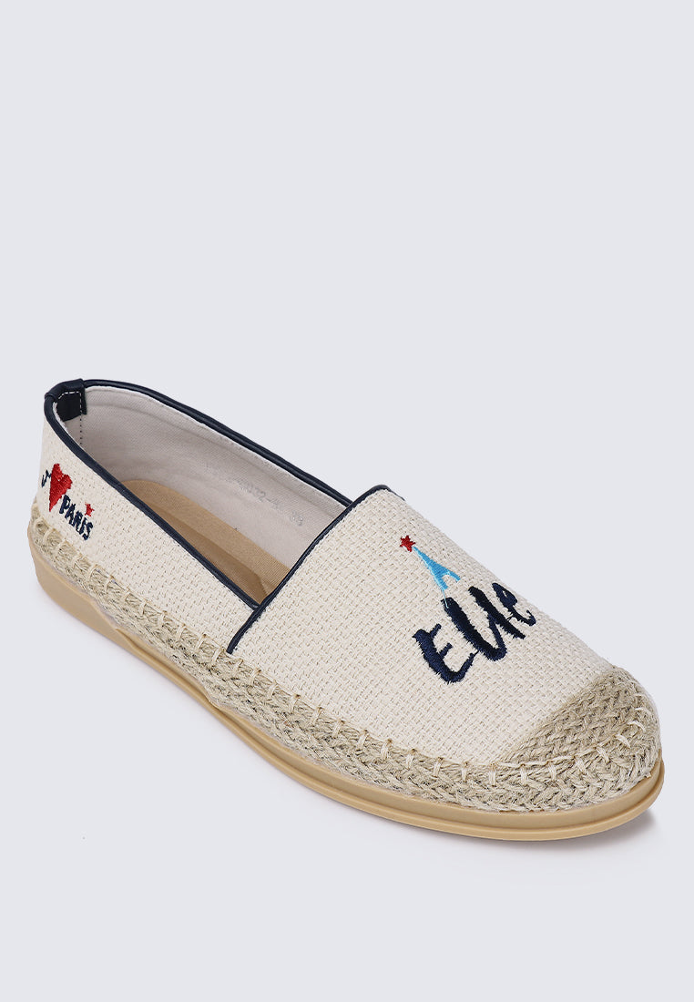 Riviera Chic Comfy Fit Footbed Espadrilles In Beige