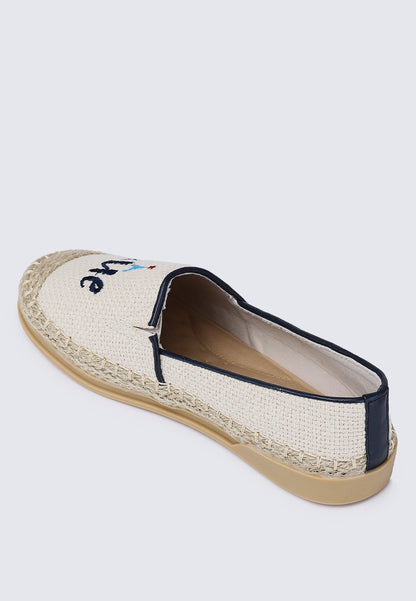 Riviera Chic Comfy Fit Footbed Espadrilles In Beige