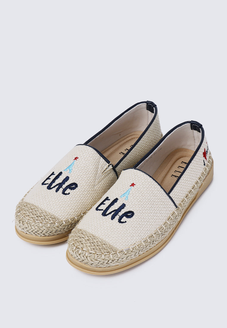 Riviera Chic Comfy Fit Footbed Espadrilles In Beige