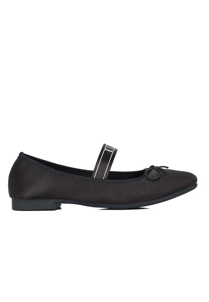 Coralie Comfy Fit Footbed Flats & Ballerina In Black