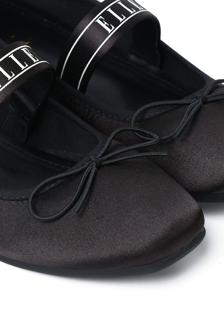 Coralie Comfy Fit Footbed Flats & Ballerina In Black