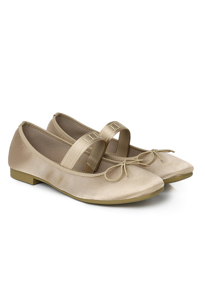 Coralie Comfy Fit Footbed Flats & Ballerina In Khaki