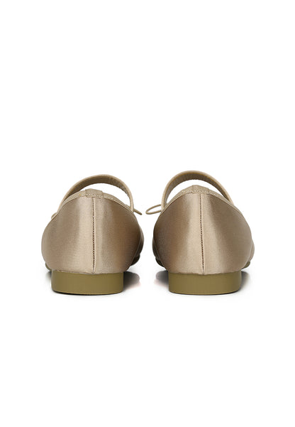 Coralie Comfy Fit Footbed Flats & Ballerina In Khaki