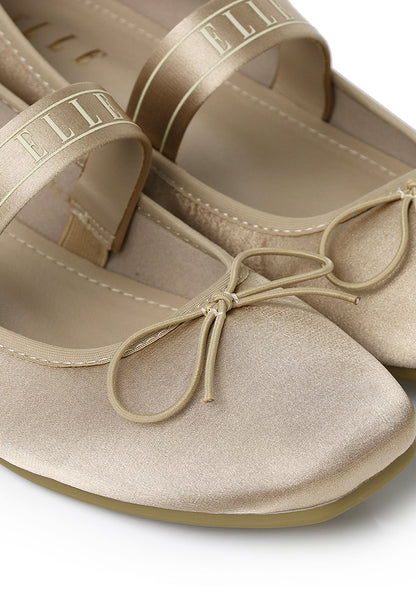 Coralie Comfy Fit Footbed Flats & Ballerina In Khaki