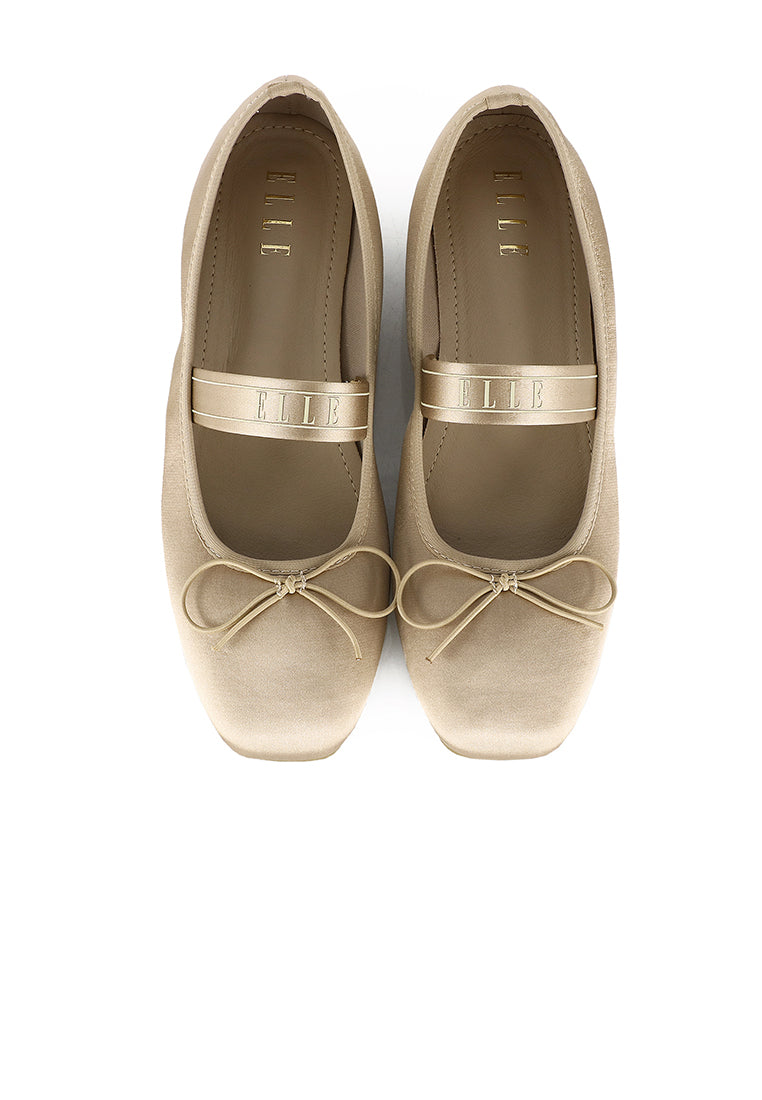 Coralie Comfy Fit Footbed Flats & Ballerina In Khaki