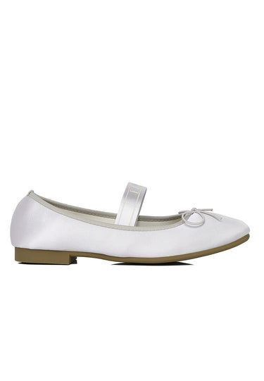 Coralie Comfy Fit Footbed Flats & Ballerina In Silver