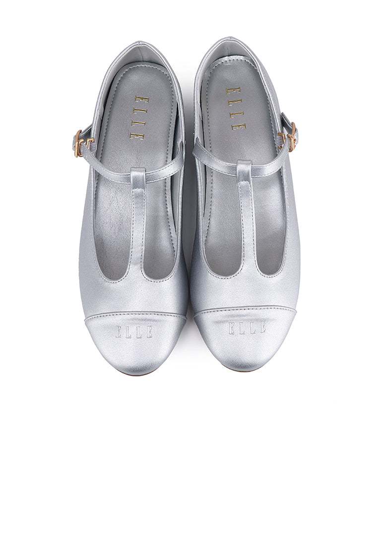 Anne Comfy Fit Footbed Flats & Ballerina In Silver