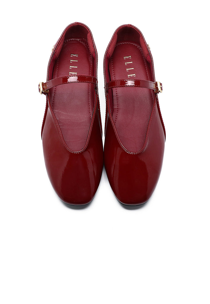 Ember Comfy Fit Footbed Flats & Ballerina In Red – alternate view