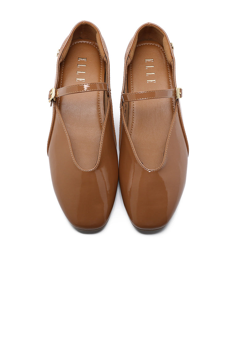 Ember Comfy Fit Footbed Flats & Ballerina In Tan