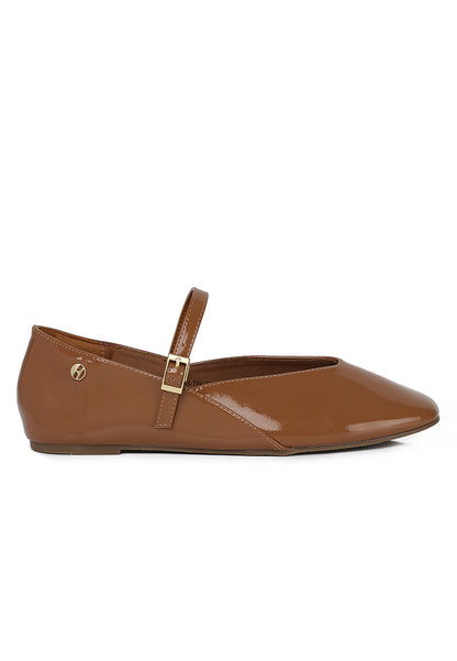 Ember Comfy Fit Footbed Flats & Ballerina In Tan