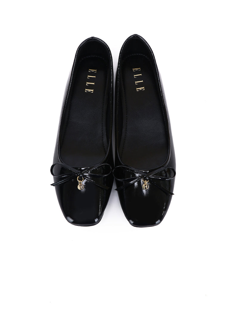 Alodie Comfy Fit Footbed Flats & Ballerina In Black