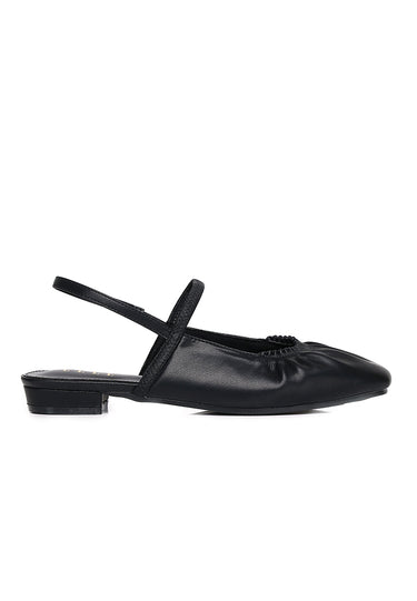 Jolie Comfy Fit Footbed Flats & Ballerina In Black