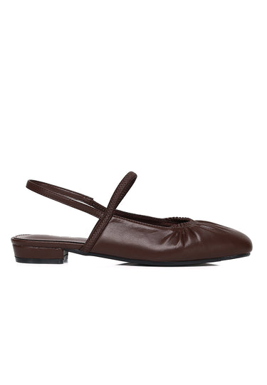 Jolie Comfy Fit Footbed Flats & Ballerina In Coffee