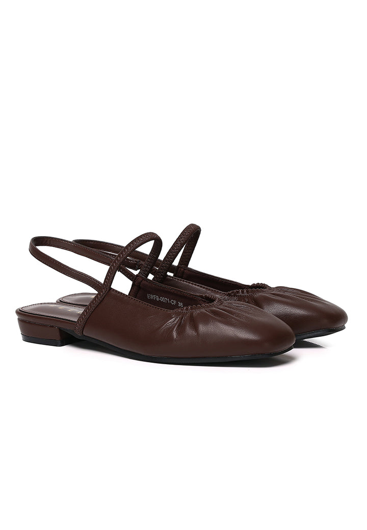 Jolie Comfy Fit Footbed Flats & Ballerina In Coffee – alternate view