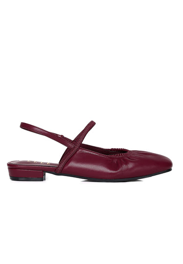 Jolie Comfy Fit Footbed Flats & Ballerina In Maroon