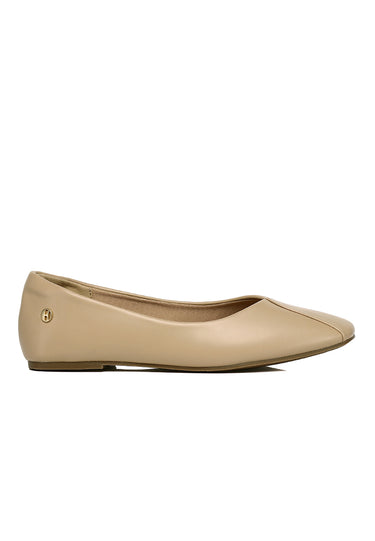 Tulip Comfy Fit Footbed Flats & Ballerina In Almond