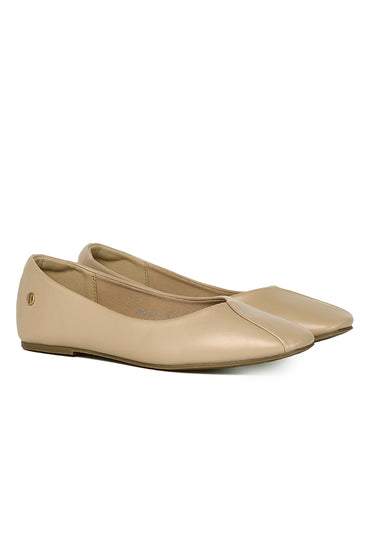 Tulip Comfy Fit Footbed Flats & Ballerina In Almond