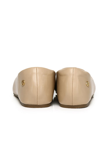 Tulip Comfy Fit Footbed Flats & Ballerina In Almond