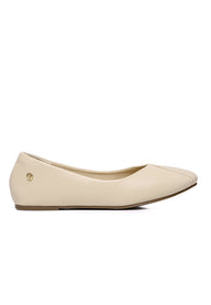 Tulip Comfy Fit Footbed Flats & Ballerina In Beige
