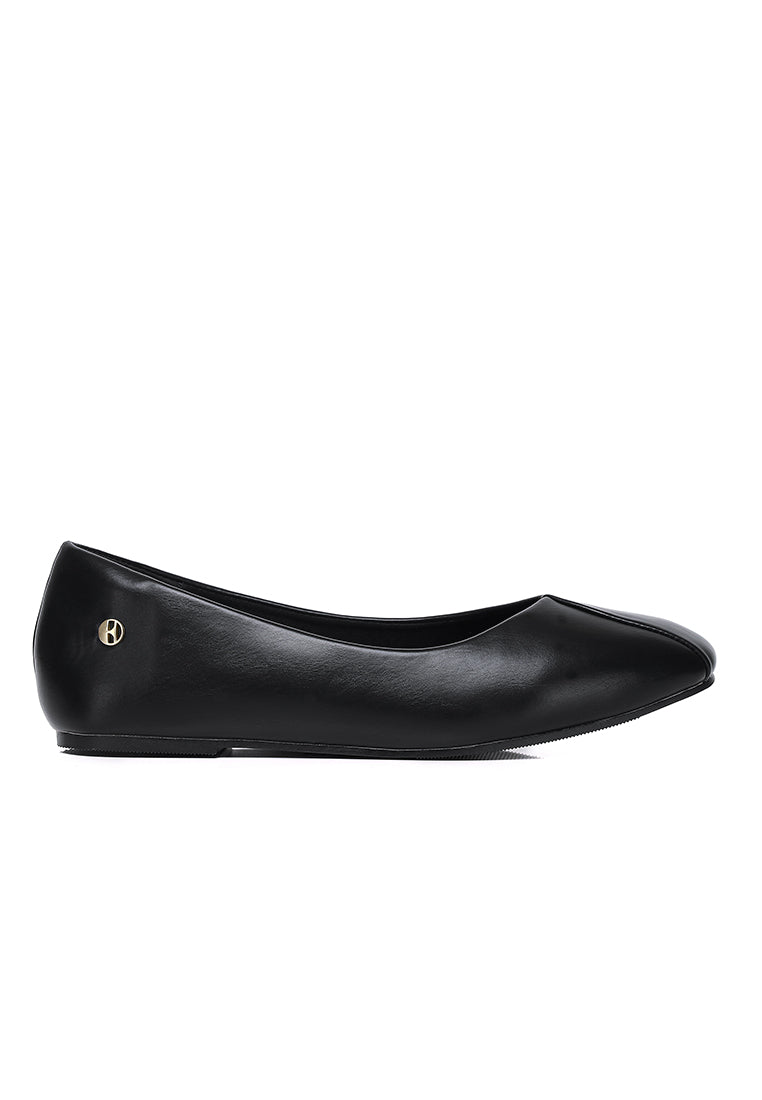 Tulip Comfy Fit Footbed Flats & Ballerina In Black