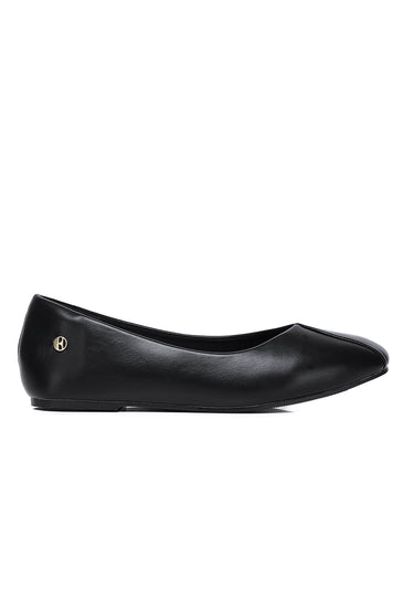Tulip Comfy Fit Footbed Flats & Ballerina In Black