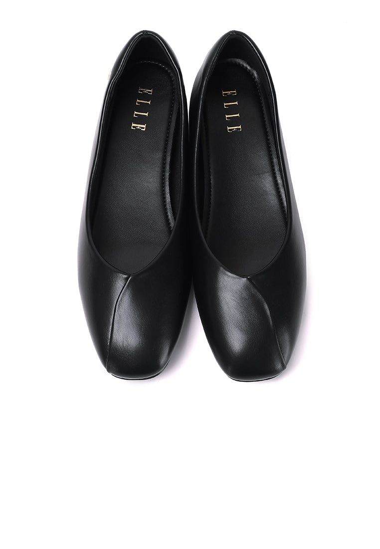 Tulip Comfy Fit Footbed Flats & Ballerina In Black