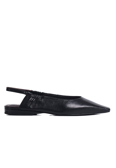Danielle Comfy Fit Footbed Premium Leather Flats & Ballerina In Black