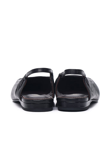 Danielle Comfy Fit Footbed Premium Leather Flats & Ballerina In Black