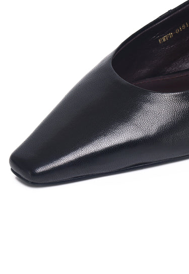 Danielle Comfy Fit Footbed Premium Leather Flats & Ballerina In Black