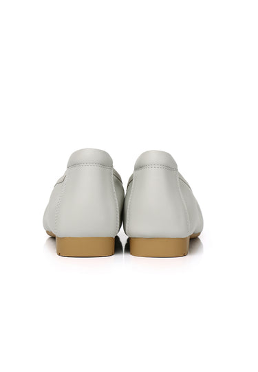 Martina Comfy Fit Footbed Premium Leather Flats & Ballerina In Light Blue
