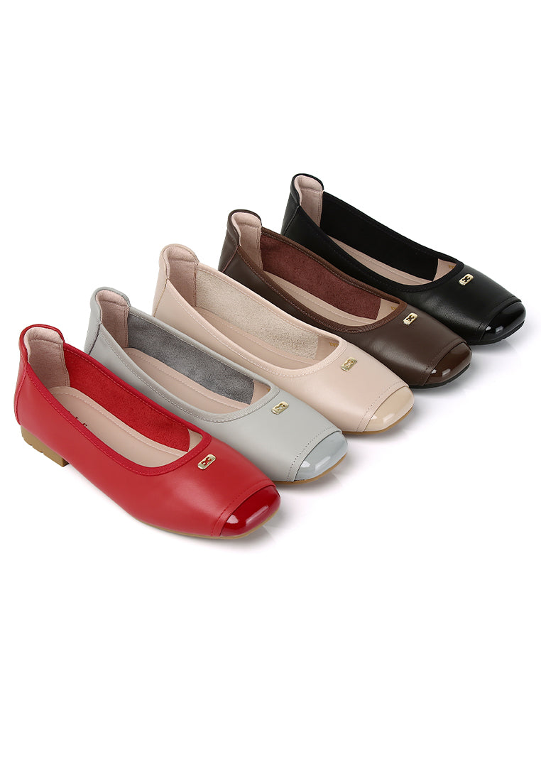 Martina leather ballerinas in five colours