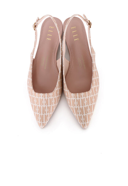 Anna Comfy Fit Footbed Microfiber Leather Flats In Blush