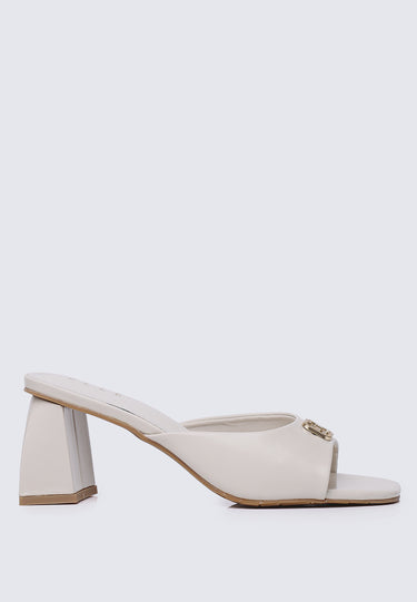 Vivienne Comfy Fit Footbed Microfiber Leather Heels In Almond