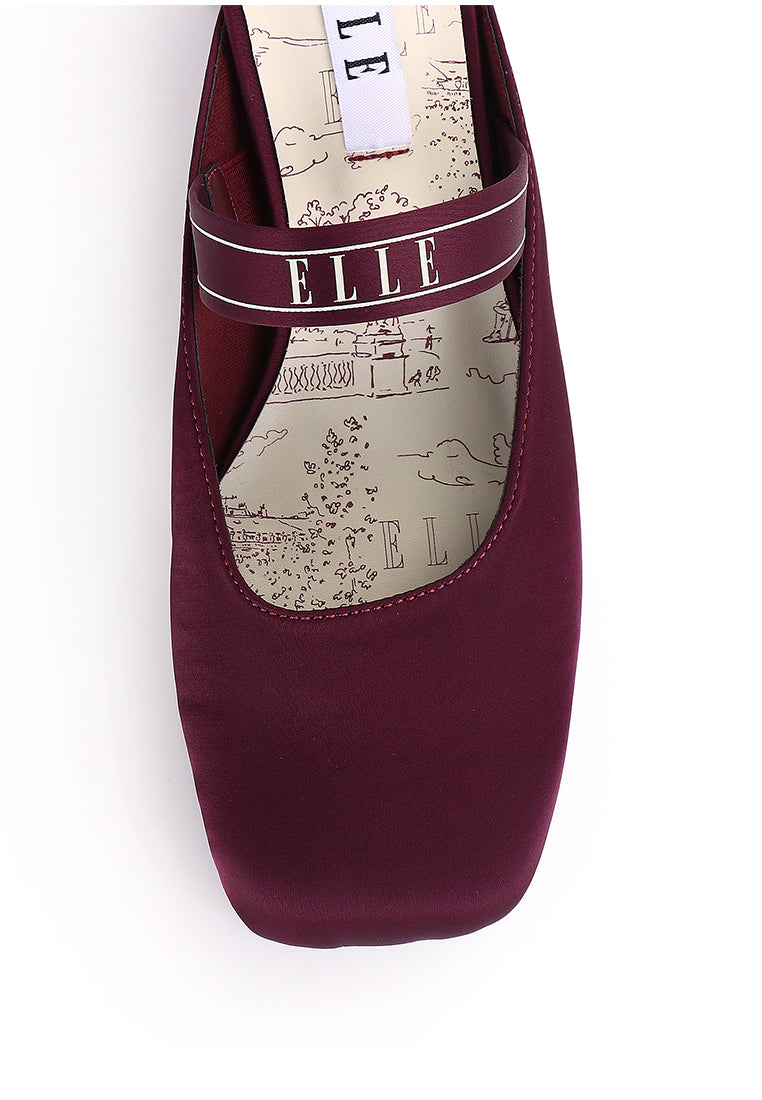 Allure Comfy Fit Footbed Microfiber Leather Heels In Burgundy