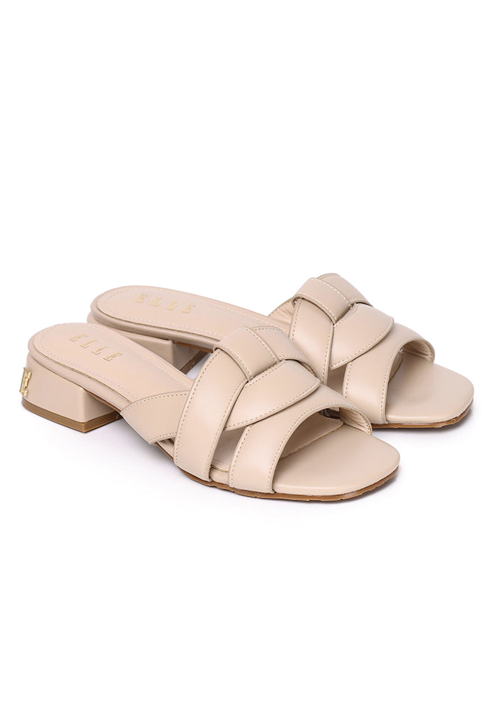 Juliet Comfy Fit Footbed Microfiber Leather Heels In Nude – alternate view