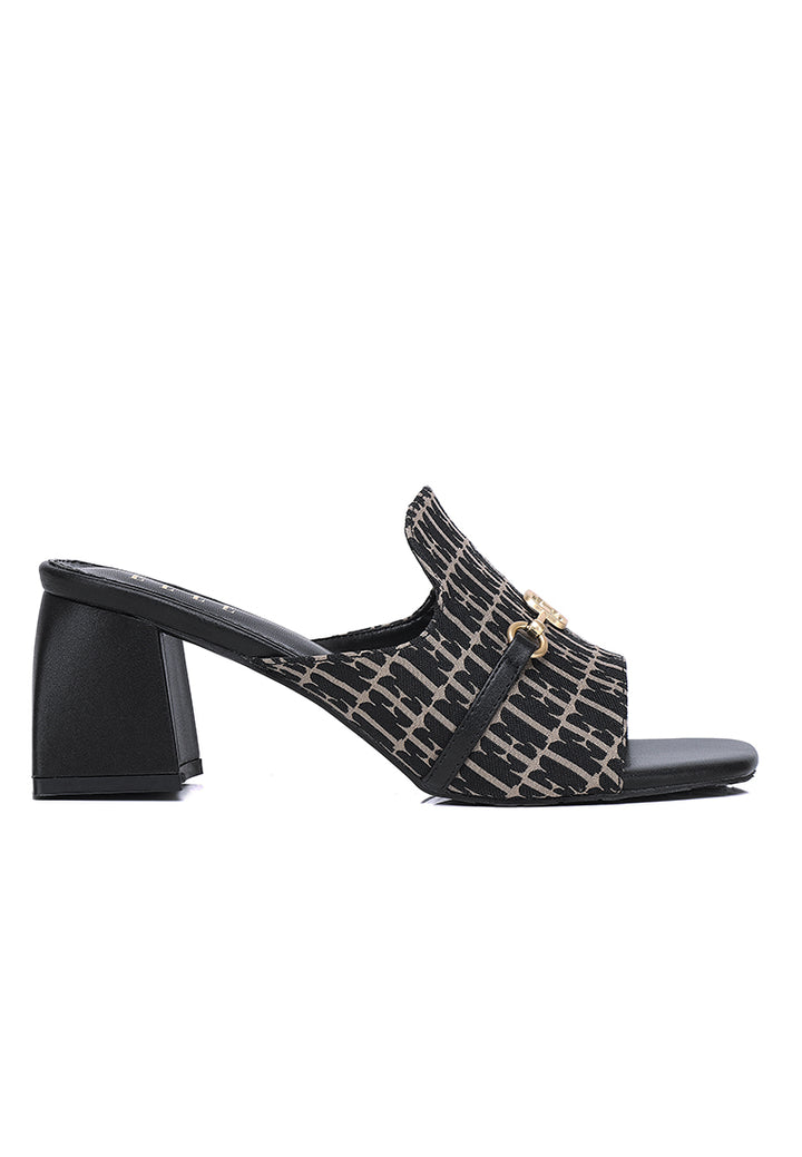 Debora Comfy Fit Footbed Microfiber Leather Heels In Black