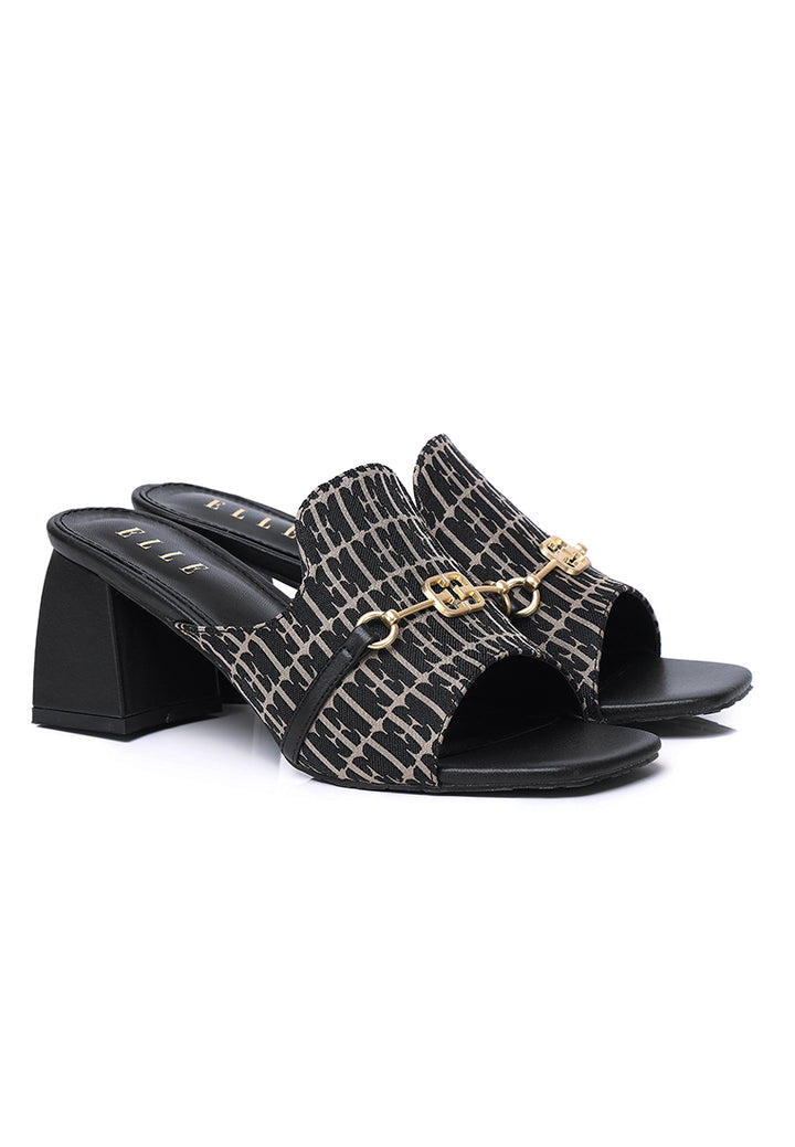 Debora Comfy Fit Footbed Microfiber Leather Heels In Black – alternate view