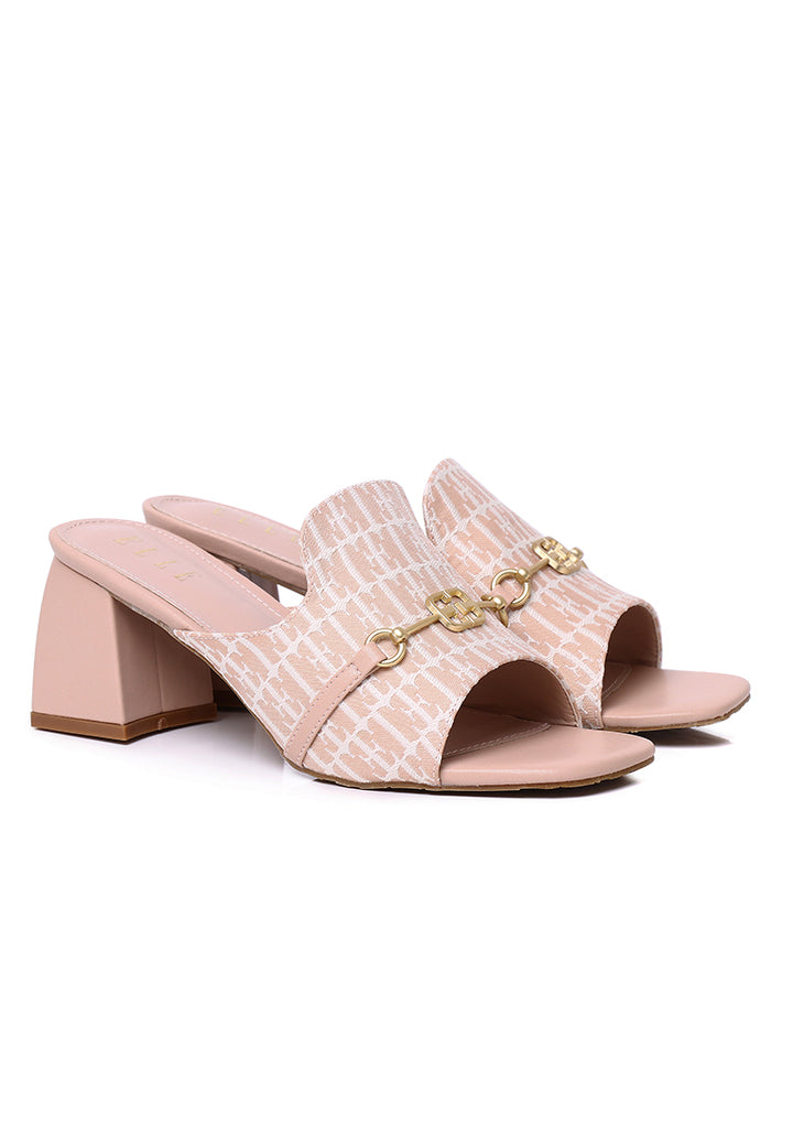Debora Comfy Fit Footbed Microfiber Leather Heels In Blush – alternate view
