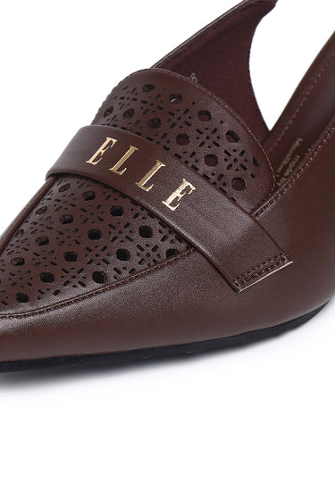 Carina Comfy Fit Footbed Microfiber Leather Heels In Espresso