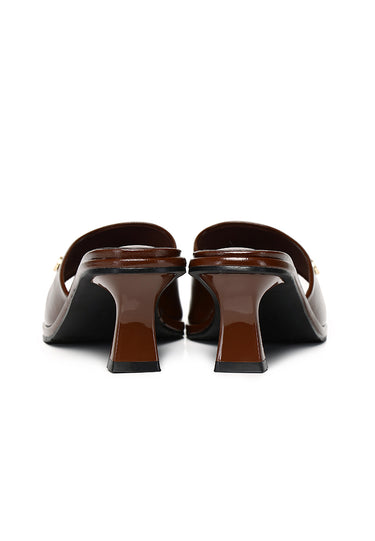 Ines Comfy Fit Footbed Microfiber Leather Heels In Brown
