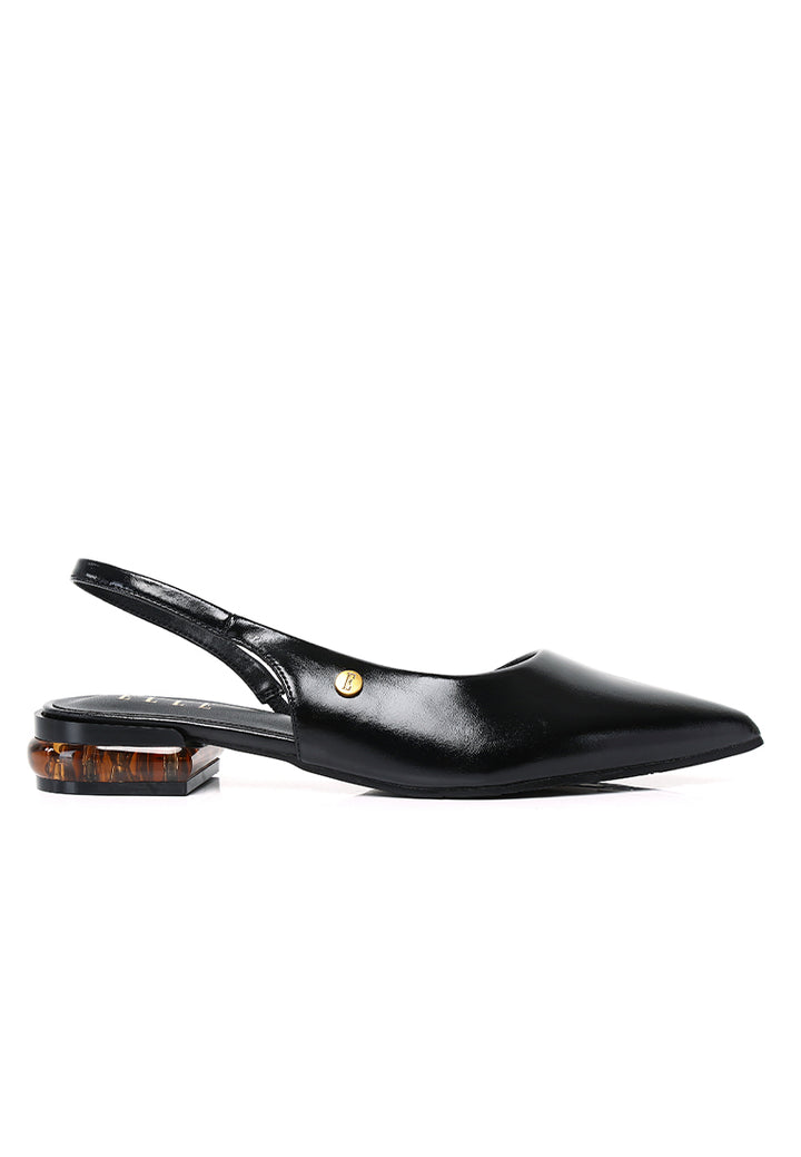 Coco Leopard-Print Comfy Fit Footbed Microfiber Leather Heels In Black