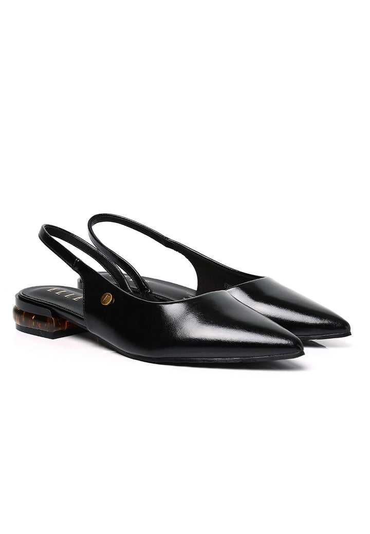Coco Leopard-Print Comfy Fit Footbed Microfiber Leather Heels In Black – alternate view