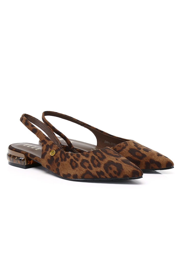 Coco Leopard-Print Comfy Fit Footbed Microfiber Leather Heels In Espresso – alternate view