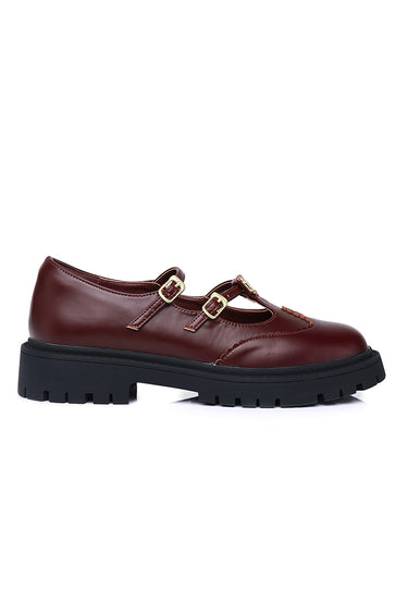 Mallory Comfy Fit Footbed Microfiber Leather Loafers In Burgundy