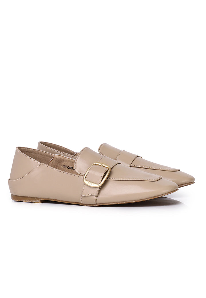Karyne Comfy Fit Footbed Microfiber Leather Loafers In Khaki – alternate view