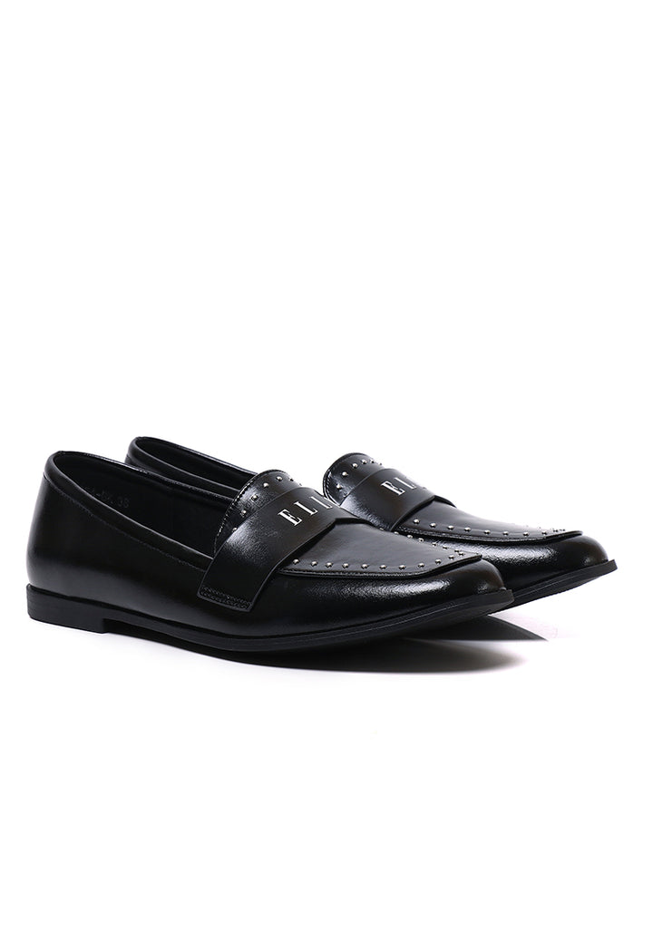 Agnes Comfy Fit Footbed Microfiber Leather Loafers In Black – alternate view