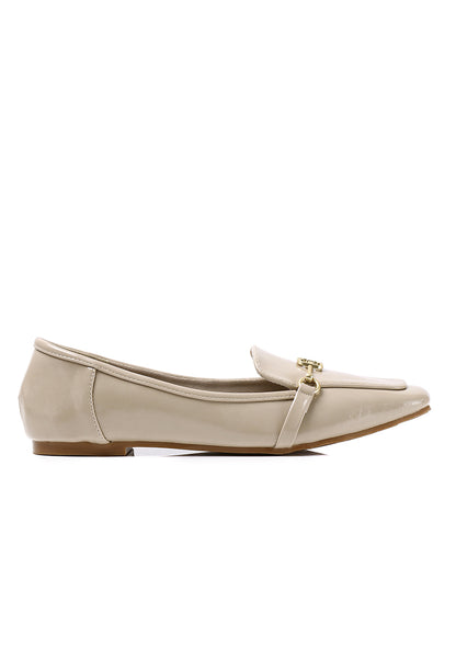 Odette Comfy Fit Footbed Microfiber Leather Loafers In Khaki